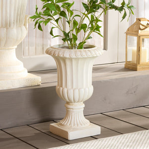 Safavieh DURHAM Planter Pot - Stylish Magnesium Oxide Design for Contemporary Patios and Elegant Gardens Off White PAT5045A