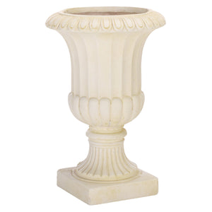 Safavieh Durham Planter Pot - Elegant Outdoor Decor, Weather-resistant Magnesium Oxide For Timeless Style Off White Magnesium Oxide Pat5045a