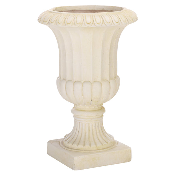 Safavieh Durham Planter Pot - Elegant Outdoor Decor, Weather-resistant Magnesium Oxide For Timeless Style Off White Magnesium Oxide Pat5045a