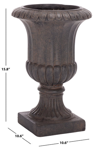 Safavieh Durham Planter Pot - Elegant Outdoor Decor, Weather-resistant Magnesium Oxide For Timeless Style Brown Magnesium Oxide Pat5045b