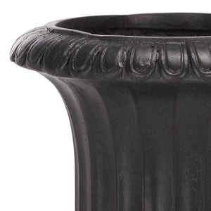 Safavieh Durham Planter Pot - Elegant Outdoor Decor, Weather-resistant Magnesium Oxide For Timeless Style Black Magnesium Oxide Pat5045e