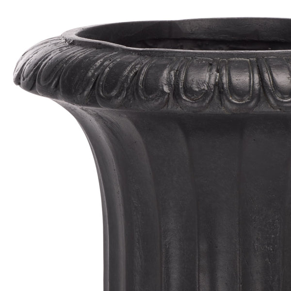 Safavieh Durham Planter Pot - Elegant Outdoor Decor, Weather-resistant Magnesium Oxide For Timeless Style Black Magnesium Oxide Pat5045e