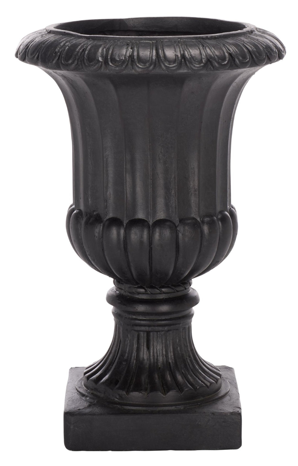 Safavieh DURHAM Planter Pot - Stylish Magnesium Oxide Design for Contemporary Patios and Elegant Gardens Black PAT5045E