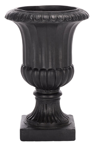 Safavieh Durham Planter Pot - Elegant Outdoor Decor, Weather-resistant Magnesium Oxide For Timeless Style Black Magnesium Oxide Pat5045e
