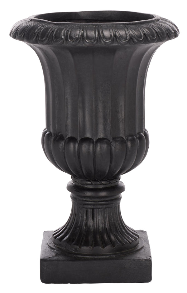 Safavieh Durham Planter Pot - Elegant Outdoor Decor, Weather-resistant Magnesium Oxide For Timeless Style Black Magnesium Oxide Pat5045e