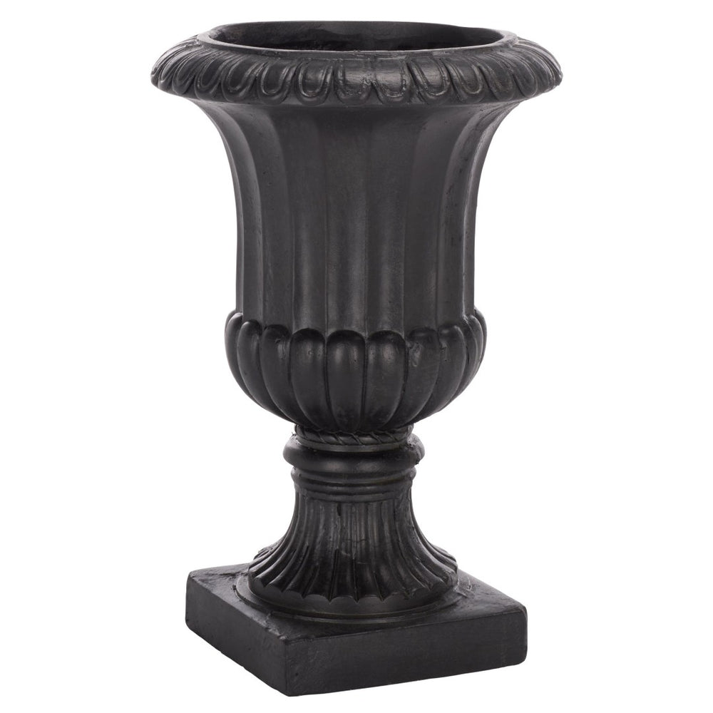 Safavieh DURHAM Planter Pot - Stylish Magnesium Oxide Design for Contemporary Patios and Elegant Gardens Black PAT5045E
