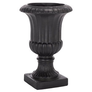 Safavieh Durham Planter Pot - Elegant Outdoor Decor, Weather-resistant Magnesium Oxide For Timeless Style Black Magnesium Oxide Pat5045e