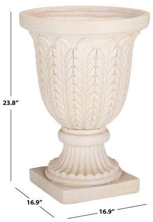 Safavieh Apollo Planter Pot – Elevate Your Outdoor Space With Elegant Magnesium Oxide Design For All Seasons Off White Magnesium Oxide Pat5046a