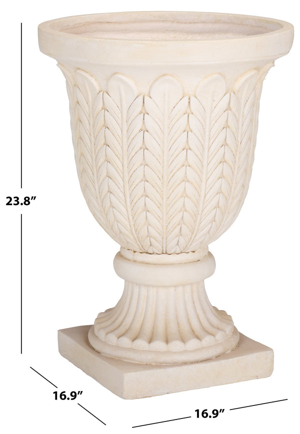 Safavieh Apollo Planter Pot – Elevate Your Outdoor Space With Elegant Magnesium Oxide Design For All Seasons Off White Magnesium Oxide Pat5046a