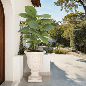 Safavieh Apollo Planter Pot – Elevate Your Outdoor Space With Elegant Magnesium Oxide Design For All Seasons Off White Magnesium Oxide Pat5046a