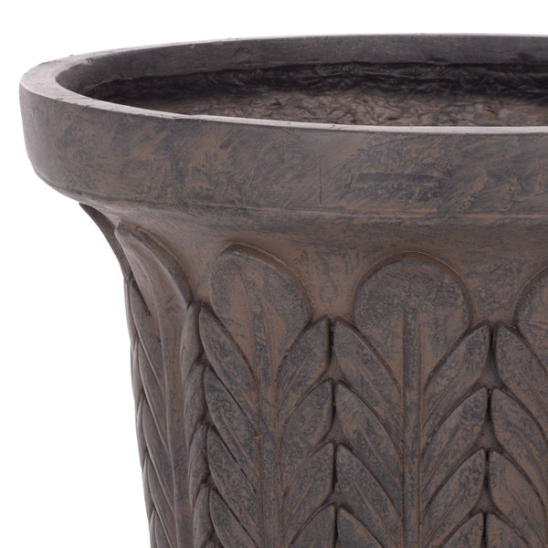 Safavieh Apollo Planter Pot – Elevate Your Outdoor Space With Elegant Magnesium Oxide Design For All Seasons Brown Magnesium Oxide Pat5046b