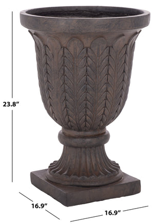 Safavieh Apollo Planter Pot – Elevate Your Outdoor Space With Elegant Magnesium Oxide Design For All Seasons Brown Magnesium Oxide Pat5046b