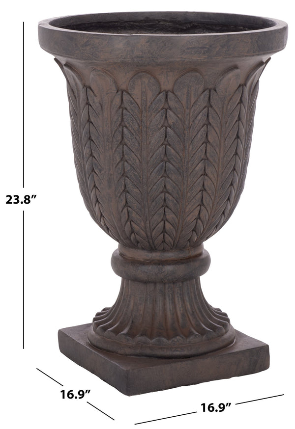 Safavieh Apollo Planter Pot – Elevate Your Outdoor Space With Elegant Magnesium Oxide Design For All Seasons Brown Magnesium Oxide Pat5046b