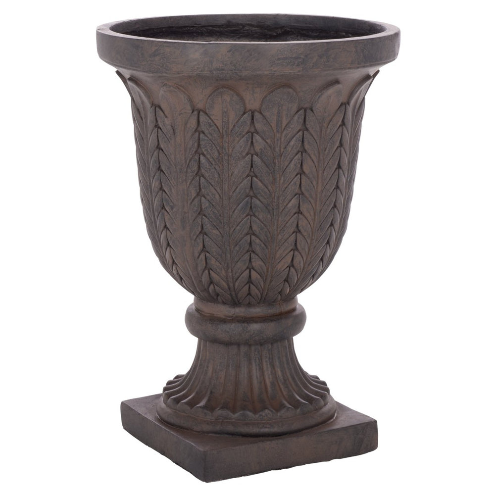 Safavieh APOLLO Planter Pot - Durable Magnesium Oxide Design for Indoor/Outdoor Spaces, Perfect for Plants Brown PAT5046B