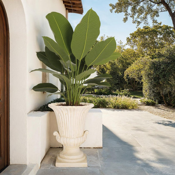 Safavieh ATLAS Planter Pot - Modern Magnesium Oxide Design for Stylish Outdoor Spaces and Lasting Durability Off White PAT5047A