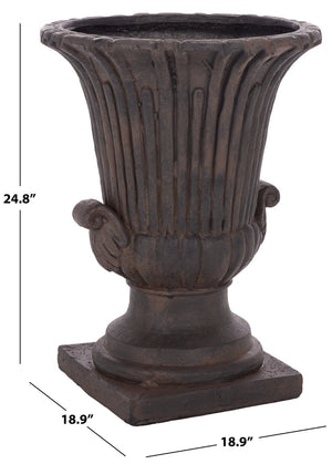 Safavieh ATLAS Planter Pot - Modern Magnesium Oxide Design for Stylish Outdoor Spaces and Lasting Durability Brown PAT5047B