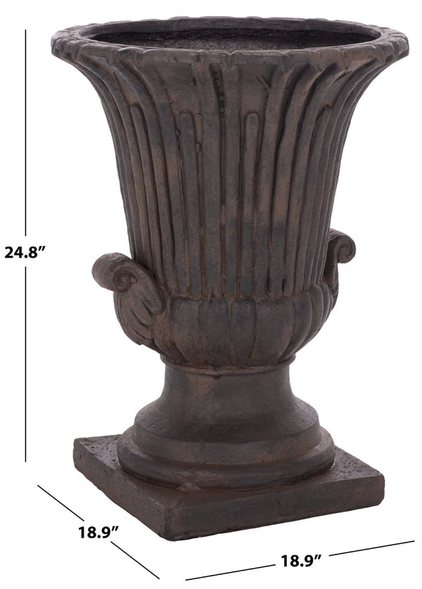 Safavieh ATLAS Planter Pot - Modern Magnesium Oxide Design for Stylish Outdoor Spaces and Lasting Durability Brown PAT5047B