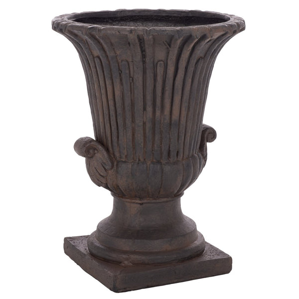 Safavieh ATLAS Planter Pot - Modern Magnesium Oxide Design for Stylish Outdoor Spaces and Lasting Durability Brown PAT5047B