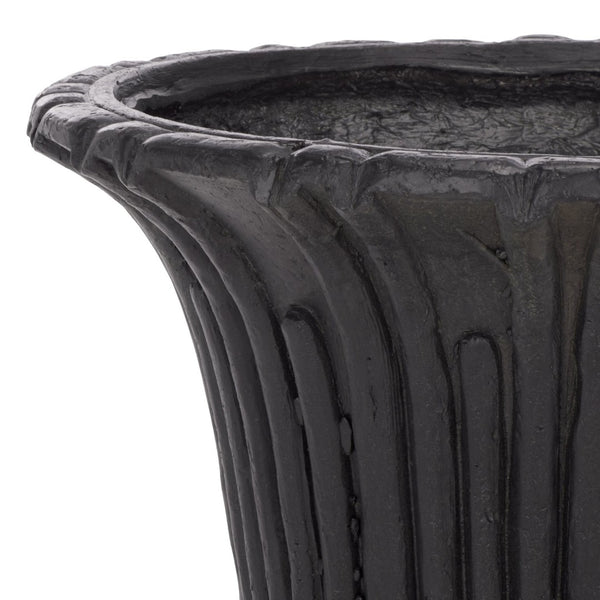 Safavieh ATLAS Planter Pot - Modern Magnesium Oxide Design for Stylish Outdoor Spaces and Lasting Durability Black PAT5047E