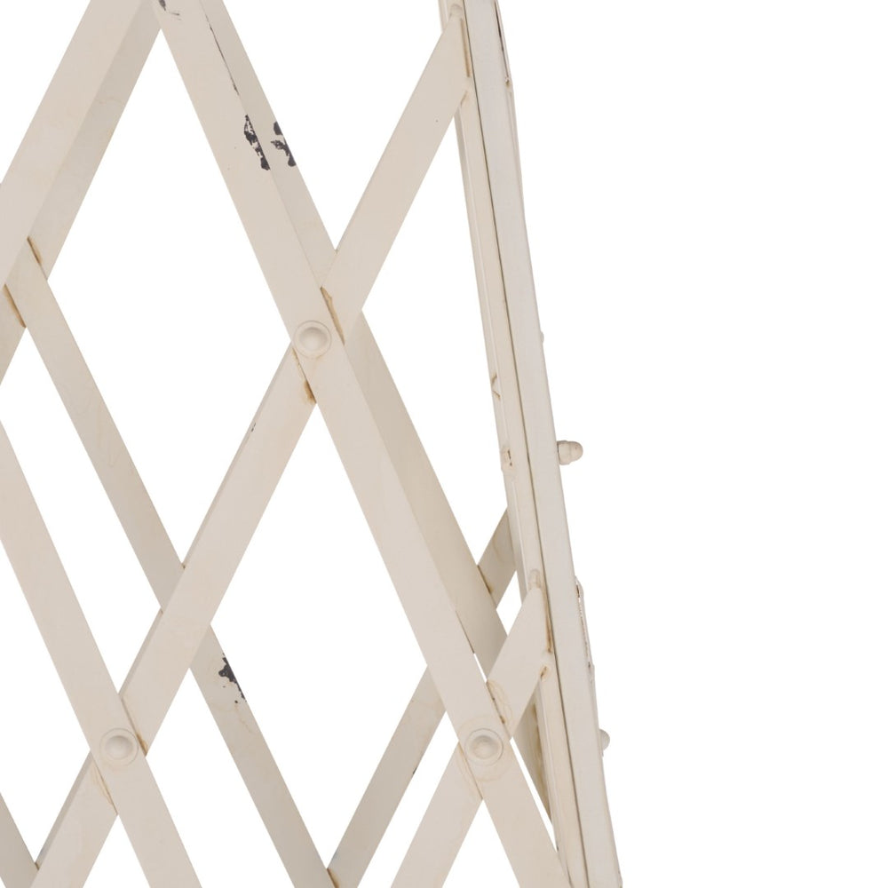 Safavieh CALEDONIA Trellis Planter - Elegant Vertical Support for Climbing Plants, Durable Iron Design for Outdoors Antique White PAT5048A