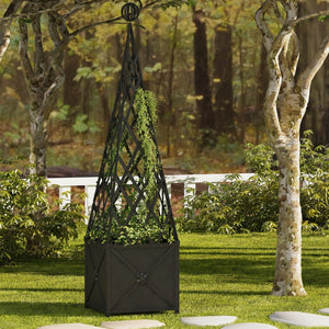 Safavieh Caledonia Trellis Planter – Elegant Metal Outdoor Furniture To Enhance Your Garden Or Patio Space Black 100% Iron Pat5048e