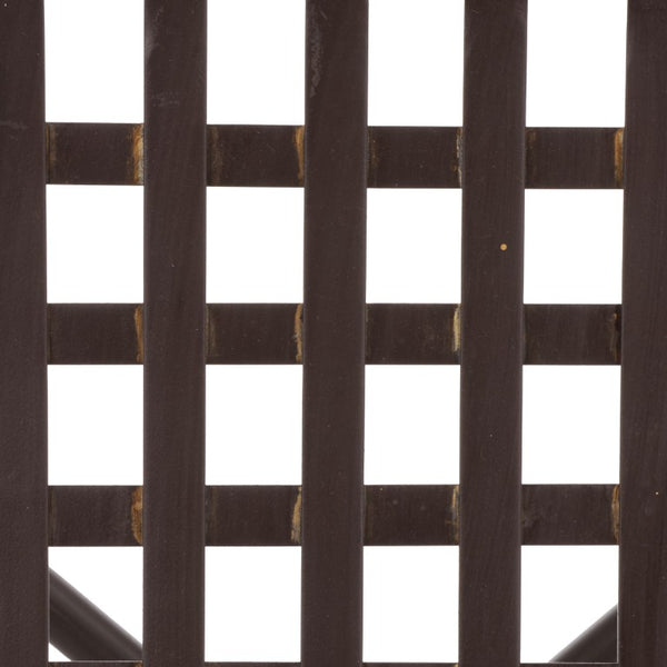 Safavieh Caledonia Outdoor Lounge Chair Set of 2 Powder Coated Metal Garden Patio Seating Rustic Brown PAT5049B-SET2
