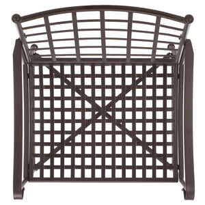 Safavieh Caledonia Outdoor Lounge Chair Set of 2 Powder Coated Metal Garden Patio Seating Rustic Brown PAT5049B-SET2