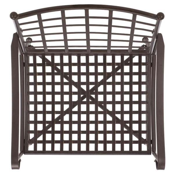 Safavieh Caledonia Outdoor Lounge Chair Set of 2 Powder Coated Metal Garden Patio Seating Rustic Brown PAT5049B-SET2