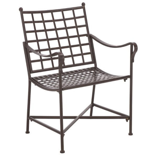Safavieh Caledonia Outdoor Lounge Chair Set of 2 Powder Coated Metal Garden Patio Seating Rustic Brown PAT5049B-SET2
