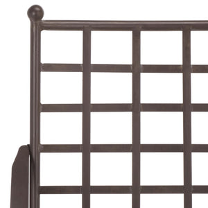 Safavieh Caledonia Outdoor Lounge Chair Set of 2 Powder Coated Metal Garden Patio Seating Rustic Brown PAT5049B-SET2