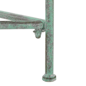 Safavieh Caledonia Outdoor Lounge Chair Set of 2 Powder Coated Metal Garden Patio Seating Antique Green PAT5049D-SET2