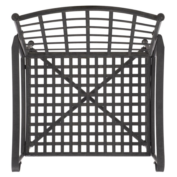 Safavieh Caledonia Outdoor Lounge Chair Set of 2 Powder Coated Metal Garden Patio Seating Black PAT5049E-SET2