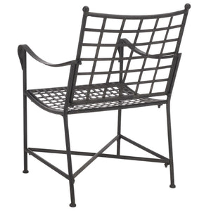 Safavieh Caledonia Outdoor Lounge Chair Set of 2 Powder Coated Metal Garden Patio Seating Black PAT5049E-SET2