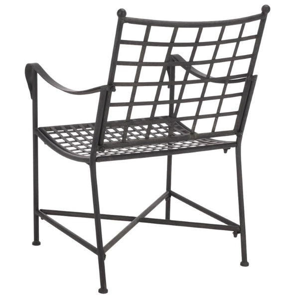 Safavieh Caledonia Outdoor Lounge Chair Set of 2 Powder Coated Metal Garden Patio Seating Black PAT5049E-SET2