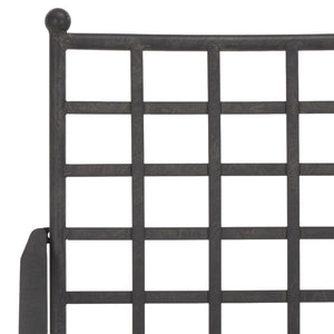 Safavieh Caledonia Outdoor Lounge Chair Set of 2 Powder Coated Metal Garden Patio Seating Black PAT5049E-SET2