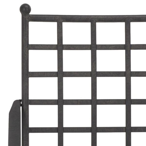 Safavieh Caledonia Outdoor Lounge Chair Set of 2 Powder Coated Metal Garden Patio Seating Black PAT5049E-SET2