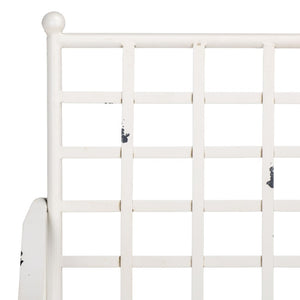 Safavieh Caledonia Outdoor Iron Bench Scrollwork Loveseat for Garden Patio or Balcony White PAT5050A