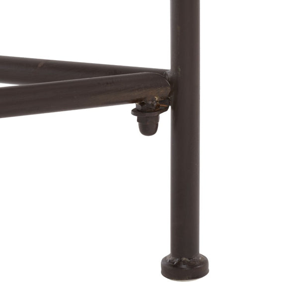 Safavieh Caledonia Outdoor Iron Bench Scrollwork Loveseat for Garden Patio or Balcony Brown PAT5050B