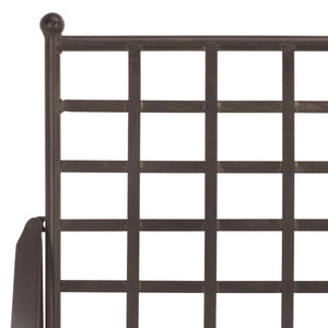Safavieh Caledonia Outdoor Iron Bench Scrollwork Loveseat for Garden Patio or Balcony Brown PAT5050B