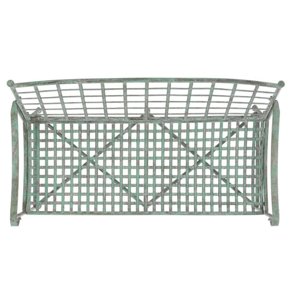 Safavieh Caledonia Outdoor Iron Bench Scrollwork Loveseat for Garden Patio or Balcony Green PAT5050D