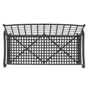 Safavieh Caledonia Outdoor Iron Bench Scrollwork Loveseat for Garden Patio or Balcony Black PAT5050E
