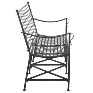 Safavieh Caledonia Outdoor Iron Bench Scrollwork Loveseat for Garden Patio or Balcony Black PAT5050E
