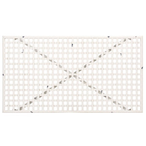 Safavieh Caledonia Metal Coffee Table Vintage Farmhouse Style Low Profile Rectangular Living Room Off White PAT5051A