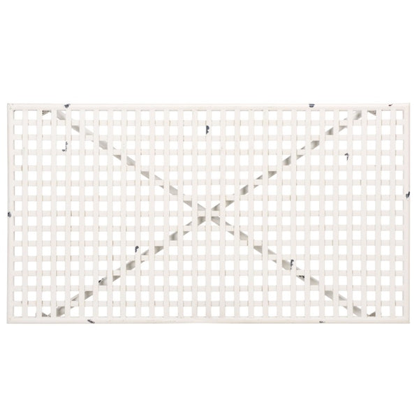 Safavieh Caledonia Metal Coffee Table Vintage Farmhouse Style Low Profile Rectangular Living Room Off White PAT5051A