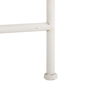 Safavieh Caledonia Metal Coffee Table Vintage Farmhouse Style Low Profile Rectangular Living Room Off White PAT5051A