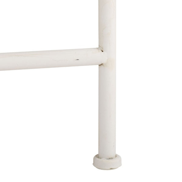 Safavieh Caledonia Metal Coffee Table Vintage Farmhouse Style Low Profile Rectangular Living Room Off White PAT5051A