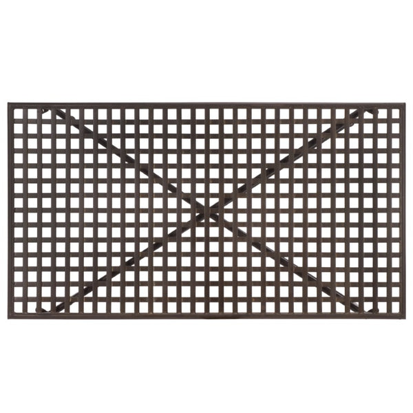 Safavieh Caledonia Metal Coffee Table Vintage Farmhouse Style Low Profile Rectangular Living Room Brown PAT5051B