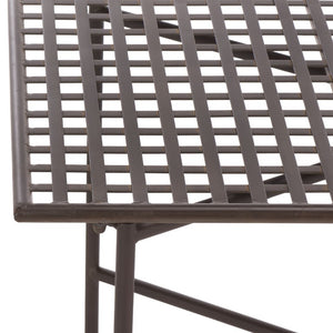 Safavieh Caledonia Metal Coffee Table Vintage Farmhouse Style Low Profile Rectangular Living Room Brown PAT5051B