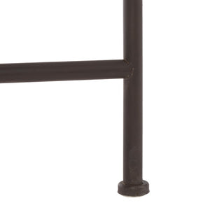 Safavieh Caledonia Metal Coffee Table Vintage Farmhouse Style Low Profile Rectangular Living Room Brown PAT5051B