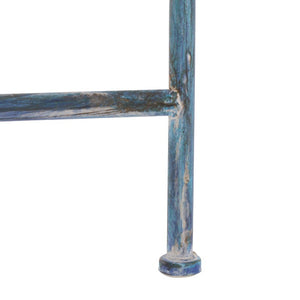 Safavieh Caledonia Metal Coffee Table Vintage Farmhouse Style Low Profile Rectangular Living Room Blue PAT5051C